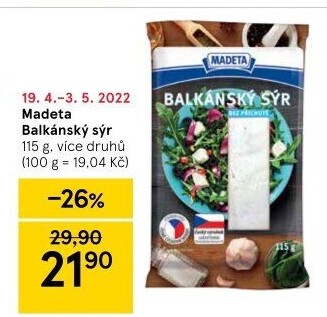 Balkánský sýr Madeta