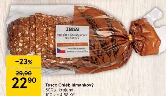 Chléb lámankový Tesco