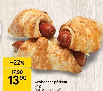 Croissant s párkem