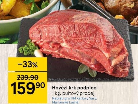 Hovězí přední bez kosti - krk podplečí