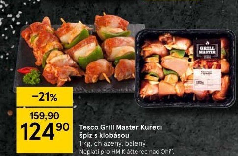 Kuřecí špíz s klobásou Grill Master Tesco