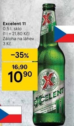 Pivo světlý ležák 11° Excelent