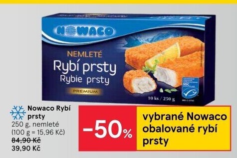 Rybí prsty nemleté mražené Nowaco Premium