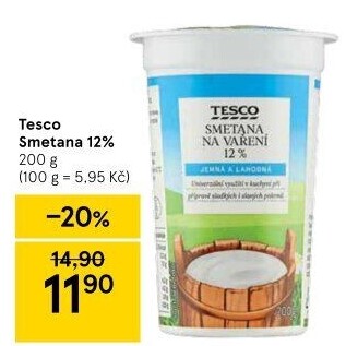 Smetana 12% Tesco