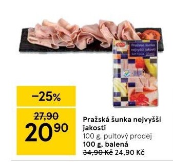 Šunka pražská nejvyšší jakosti LE&amp