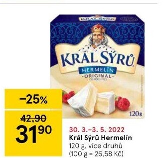 Sýr Hermelín Král sýrů