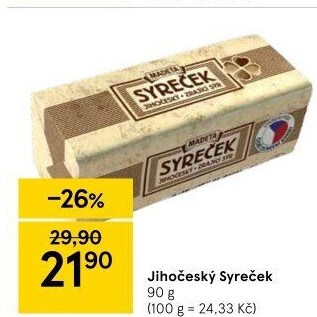 Sýr Syreček Jihočeský Madeta