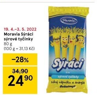 Sýrové tyčinky Sýráci Moravia