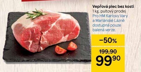 Vepřová plec bez kosti