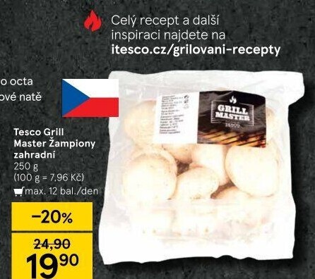 Žampiony Grill Master Tesco