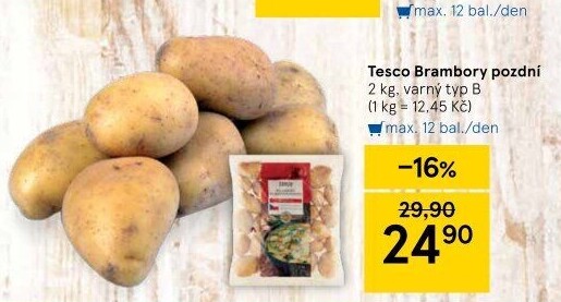Brambory pozdní B Tesco