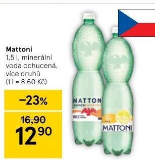 Ochucená voda Mattoni