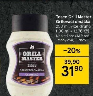 Omáčka grilovací Grill Master Tesco