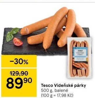 Párky vídeňské Tesco