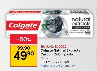 Pasta na zuby Charcoal Natural Extracts Colgate
