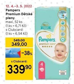 Pleny dětské Pampers Premium Care