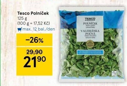 Salát polníček Tesco