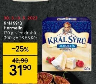 Sýr Hermelín Král sýrů