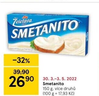 Sýr tavený Smetanito Želetava