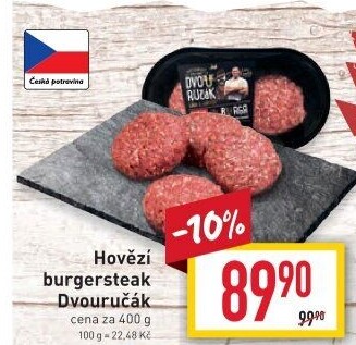 Hovězí burger dvouručák Kostelecké uzeniny