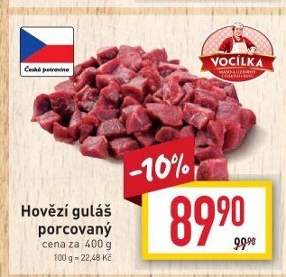 Hovězí maso na guláš Vocílka