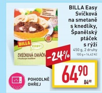 Svíčková na smetaně Easy Billa