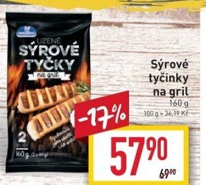 Sýrové tyčinky na gril Milko