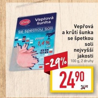 Vepřová šunka se špetkou soli LE&amp