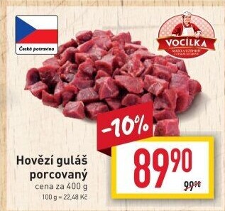Hovězí maso na guláš Vocílka