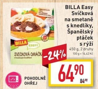 Svíčková na smetaně Easy Billa