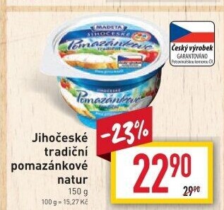 Tradiční pomazánkové Jihočeské Madeta