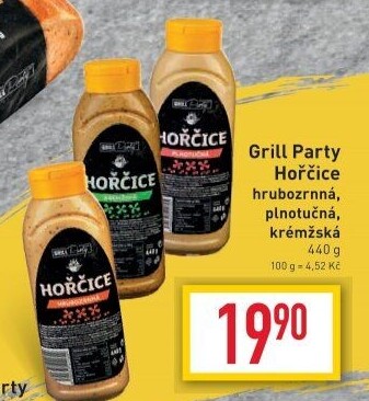 Hořčice hrubozrnná Grill Party
