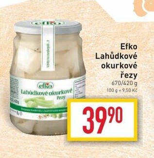 Lahůdkové okurkové řezy Efko
