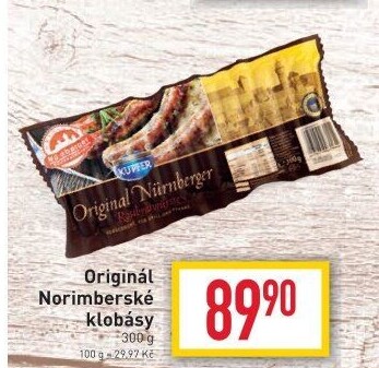 Norimberská grilovací klobása Kupfer