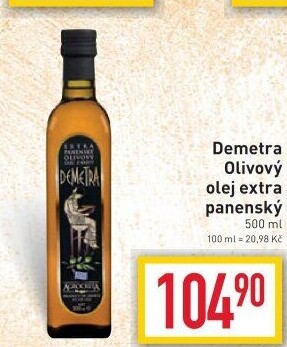 Olivový olej extra panenský Demetra Agrocreta