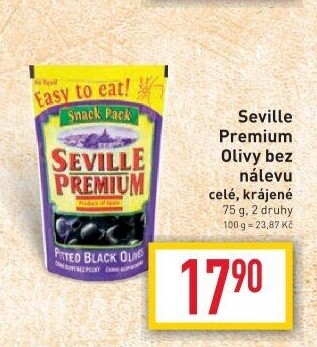 Olivy bez nálevu Seville Premium