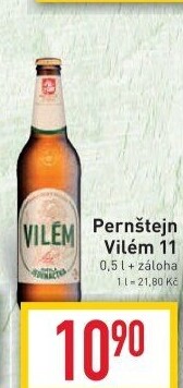 Pivo světlý ležák 11° Vilém Pernštejn