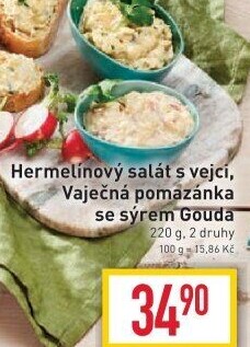 Salát hermelínový s vejci