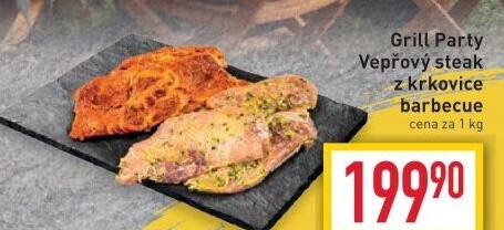 Vepřová krkovice marinovaná steak Grill Party