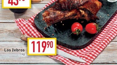 Vepřová žebra uzená Los Žebros Láďa Grileman Kostelecké uzeniny