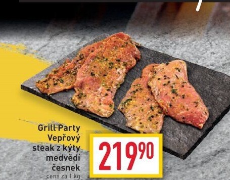 Vepřový steak z kýty marinovaný Grill Party