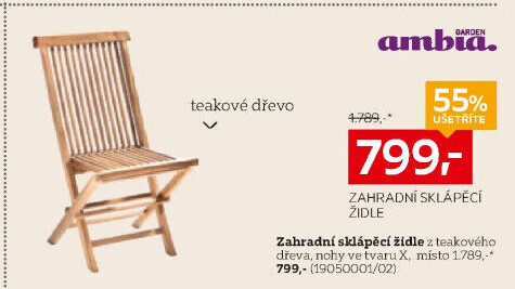 ZAHRADNÍ SKLÁPĚCÍ ŽIDLE