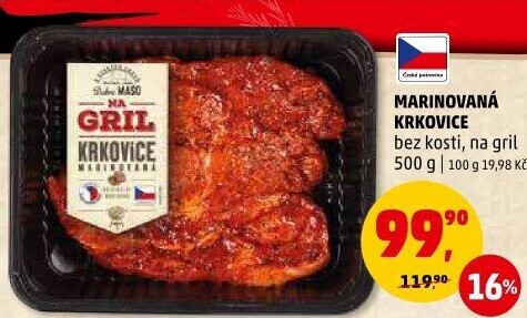 Krkovice bez kosti marinovaná Na gril Penny