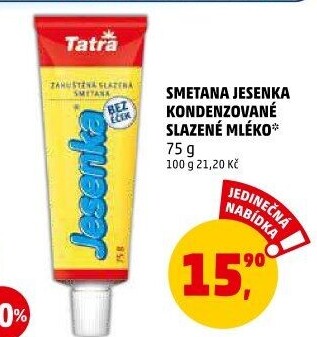 Mléko kondenzované Jesenka Tatra