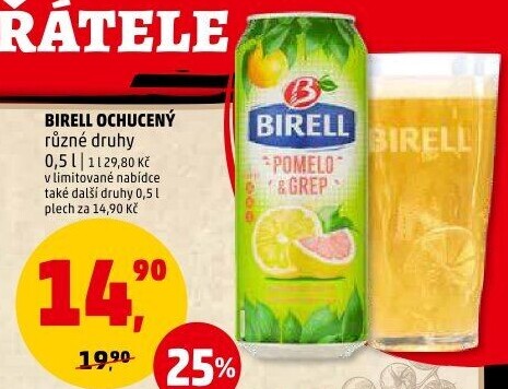 Nealkoholické pivo ochucené Birell