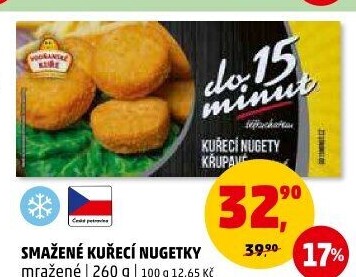 Nugetky kuřecí smažené mražené Vodňanské kuře