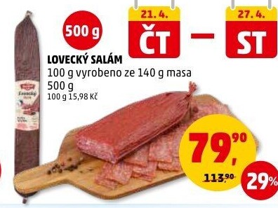 Salám lovecký Řezníkův talíř