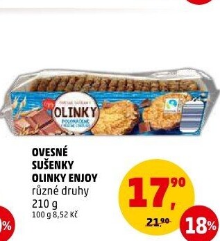 Sušenky ovesné Olinky Enjoy