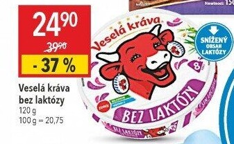 Sýr tavený bez laktózy Veselá kráva