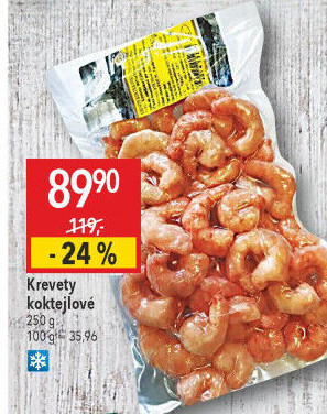 Krevety koktejlové mražené